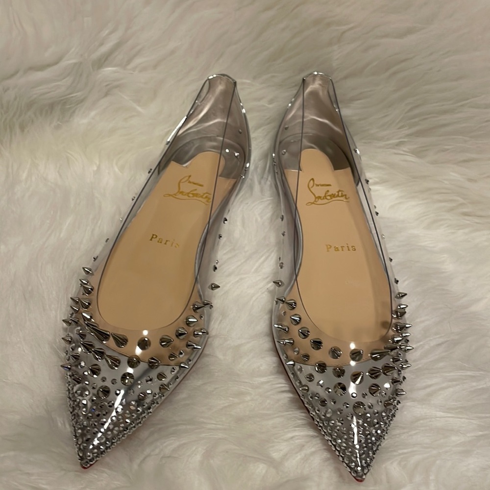 Christian Louboutin Grotika Flat PVC/ Specchio (NEW)